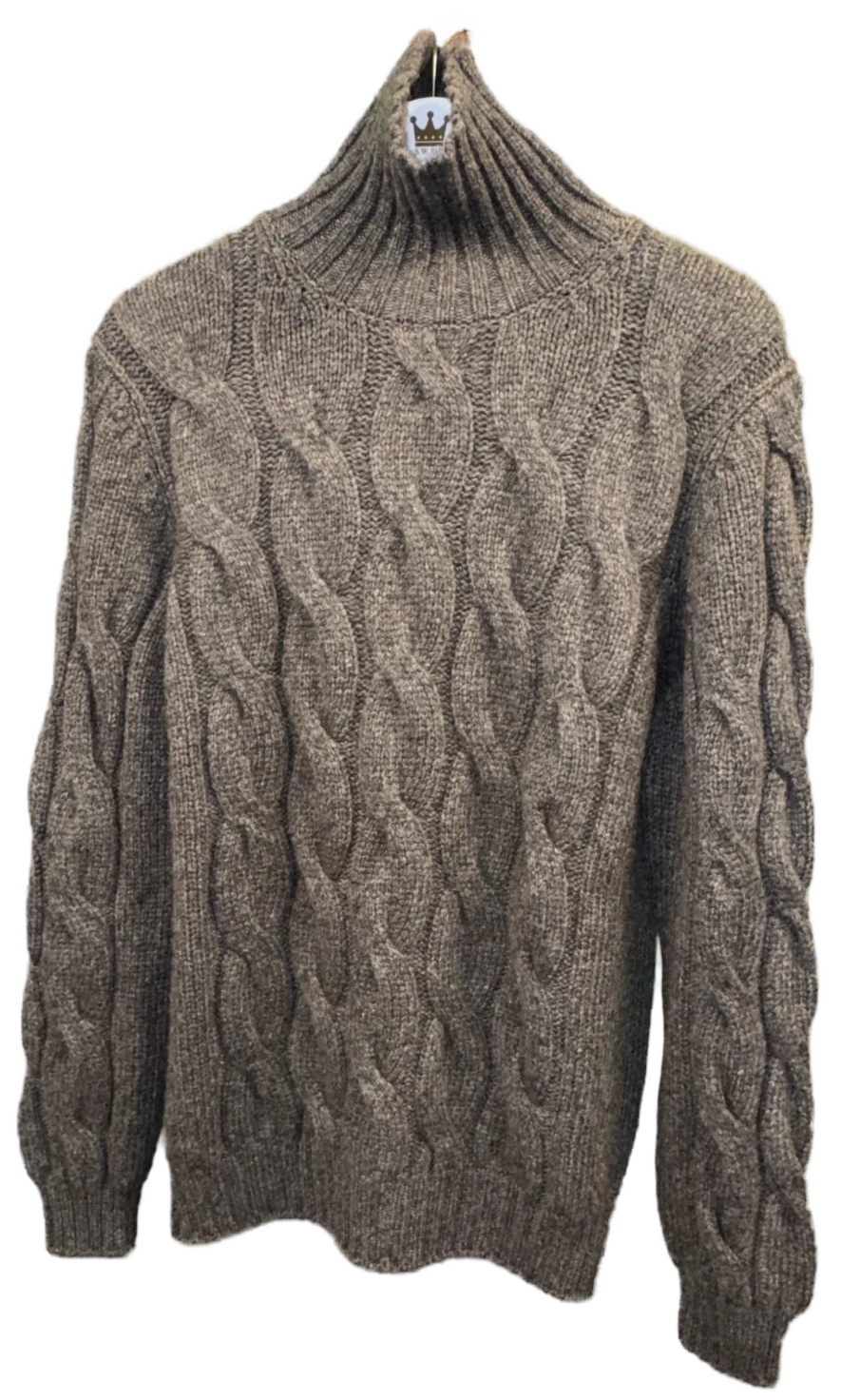 Herren Pullover mit Zopfmuster