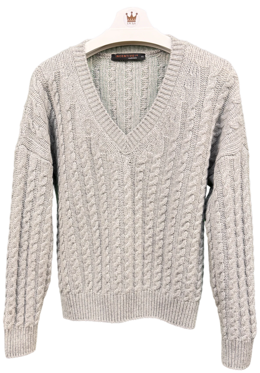 Damen Pullover mit Zopfmuster