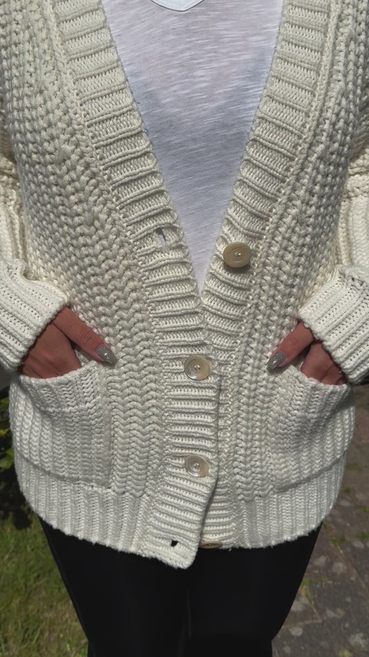 Damen Strickjacke mit Knöpfen