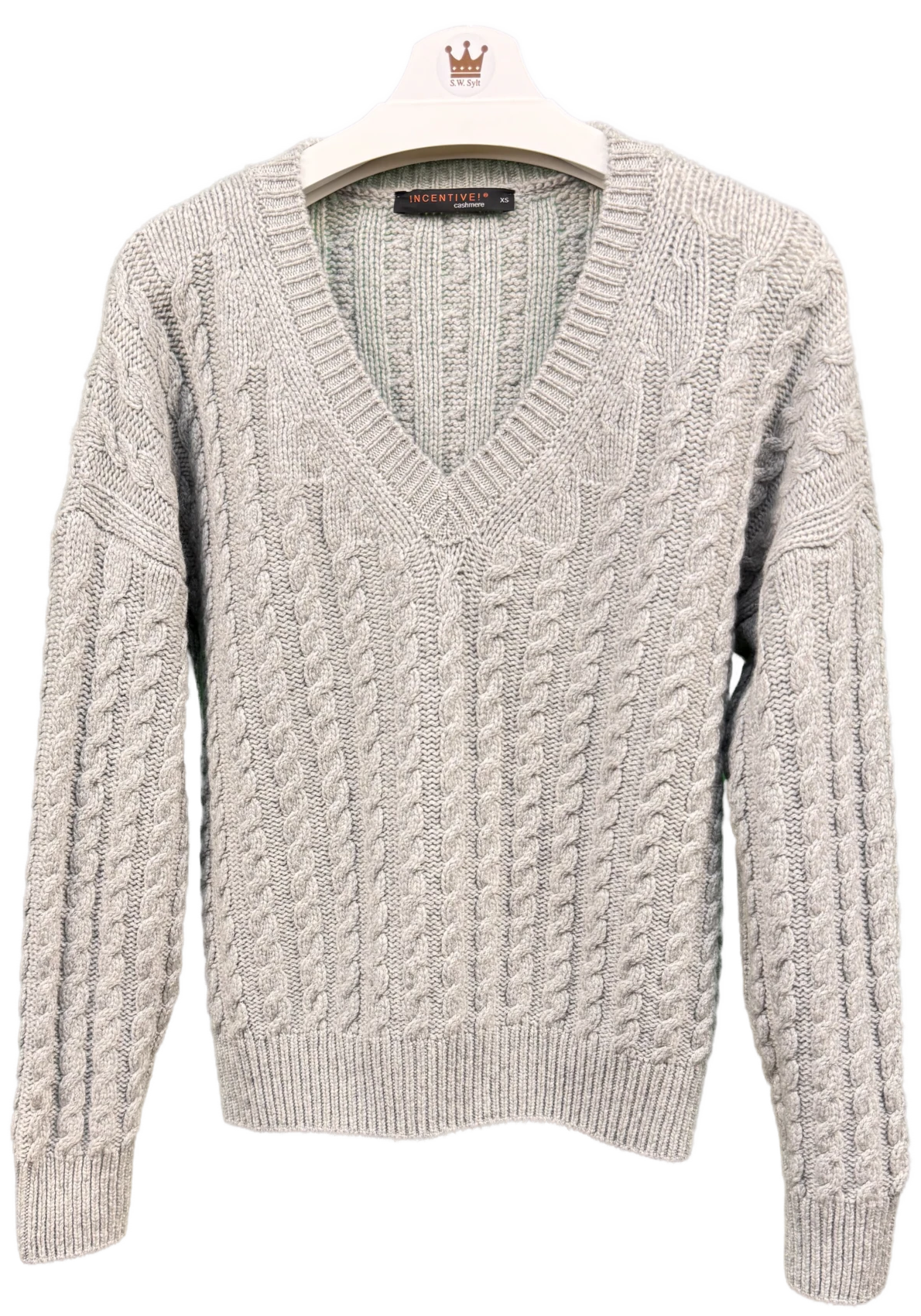 Damen Pullover mit Zopfmuster